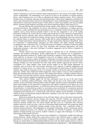 Predicting student performance and identifying learning behaviors using ...