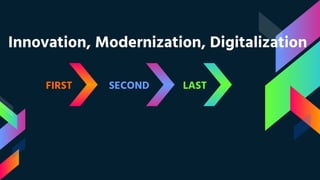 Innovation, Modernization, Digitalization
FIRST SECOND LAST
 