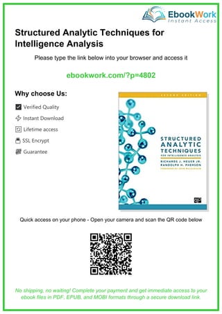 Comprehensive Guide to Structured Analytic Techniques for Intelligence ...