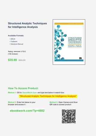 Comprehensive Guide to Structured Analytic Techniques for Intelligence ...