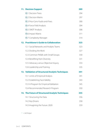 Comprehensive Guide to Structured Analytic Techniques for Intelligence ...
