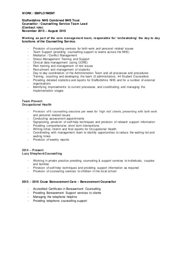 counselling cv under fontanacountryinn com counselling cv