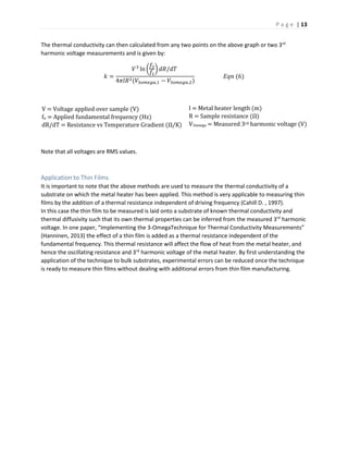 Measuring Thermal Conductivity of Thin Films | PDF