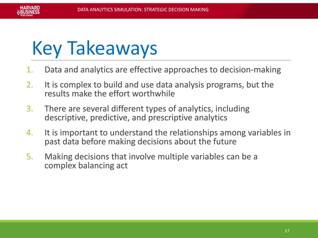 Data Analytics Simulation Strategic Decision Making data analytics simulationstrategic decision making | PPT