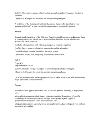 Basics of Social Research Canadian 4th Edition Neuman Test Bank | PDF