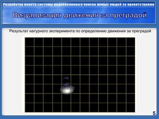 Результат натурного эксперимента по определению движения за преградой 