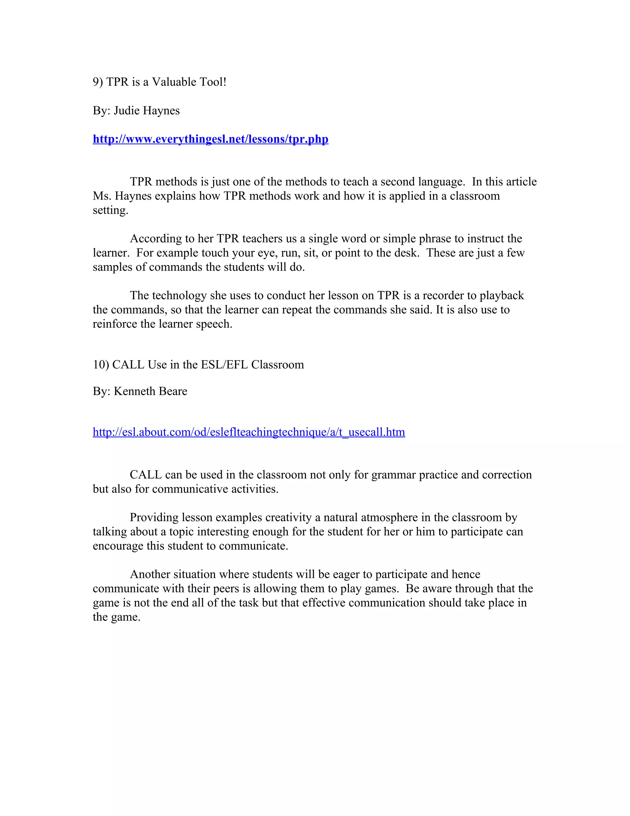 481 Assignment Articles