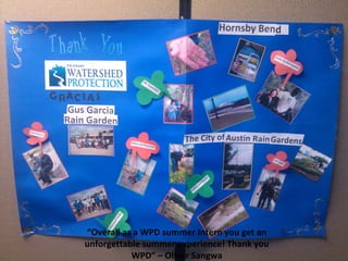 “Overall as a WPD summer Intern you get an
unforgettable summer experience! Thank you
WPD” – Oliver Sangwa
 