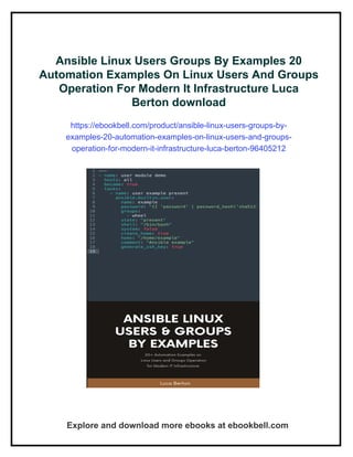 Ansible Linux Users Groups By Examples 20 Automation Examples On Linux ...