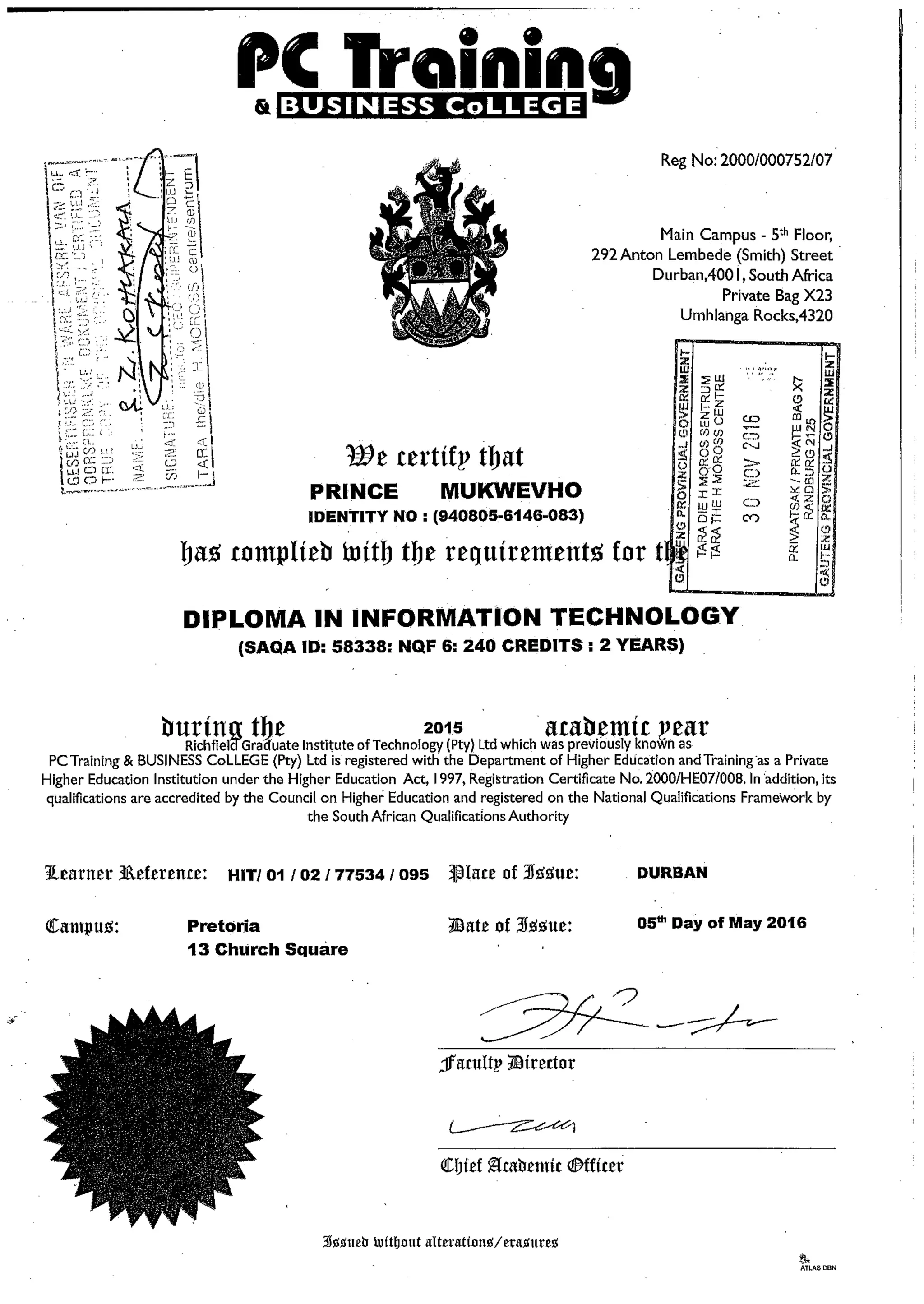 certified documents | PDF