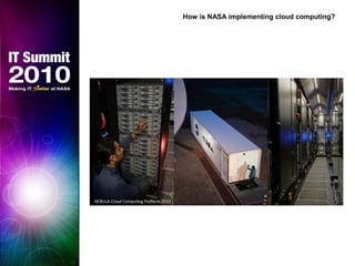 How is NASA implementing cloud computing?
 