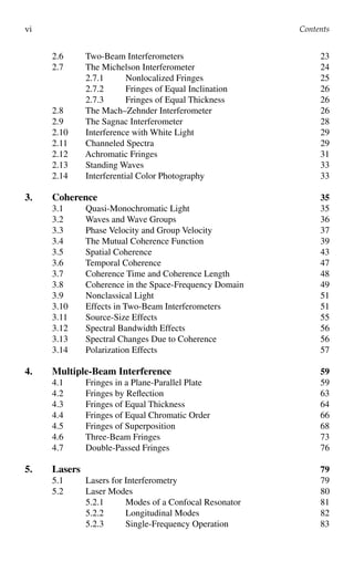 Optical interferometry 2nd Edition P. Hariharan | PDF