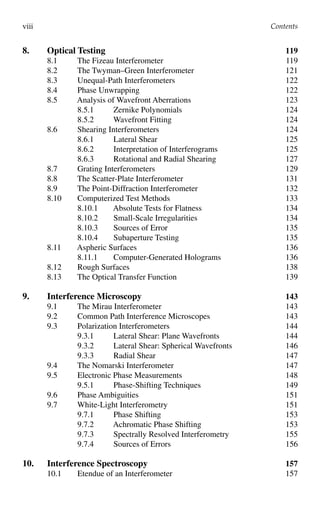 Optical interferometry 2nd Edition P. Hariharan | PDF