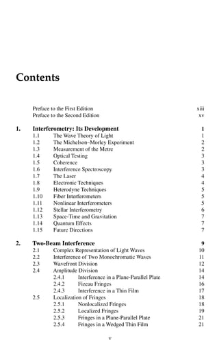 Optical interferometry 2nd Edition P. Hariharan | PDF