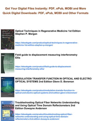 Optical interferometry 2nd Edition P. Hariharan | PDF