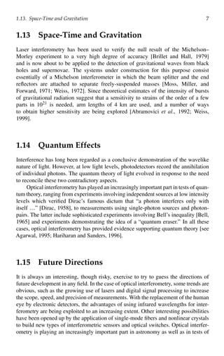 Optical interferometry 2nd Edition P. Hariharan | PDF