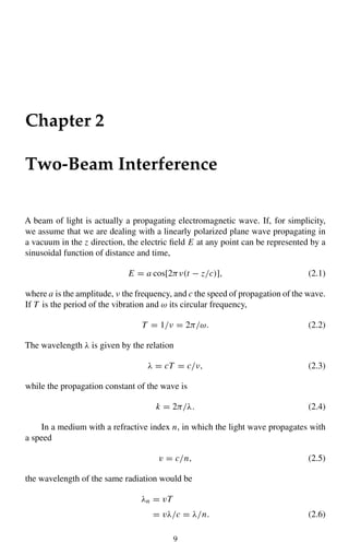 Optical interferometry 2nd Edition P. Hariharan | PDF