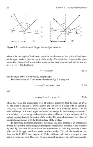 Optical interferometry 2nd Edition P. Hariharan | PDF