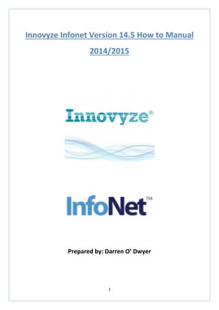 1 
Innovyze Infonet Version 14.5 How to Manual 
2014/2015 
Prepared by: Darren O’ Dwyer 
 