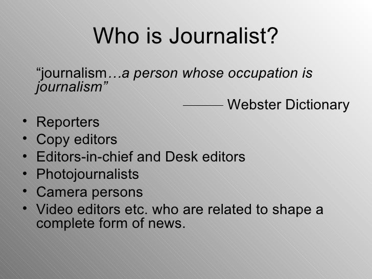 concepts of journalism