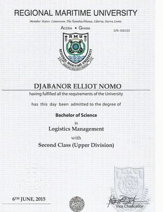 Certificates - Elliot