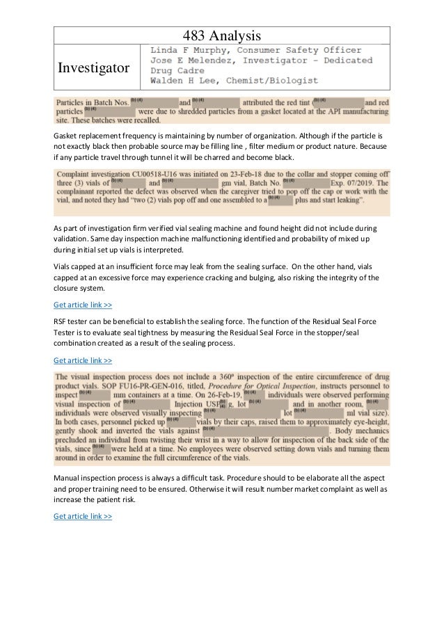 Fda 483 database 2020 picture