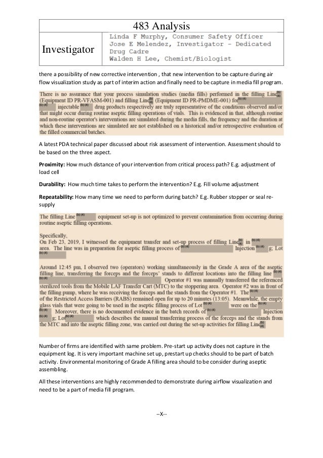 Form 483 example picture