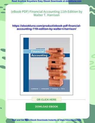 eBook PDF) Financial Accounting 11th Edition by Walter T. Harrison