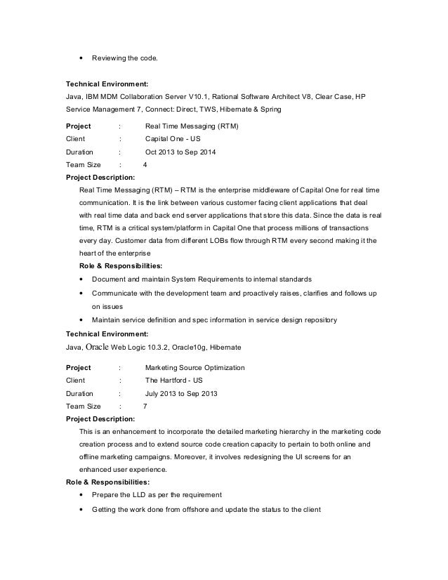 software architect resumes