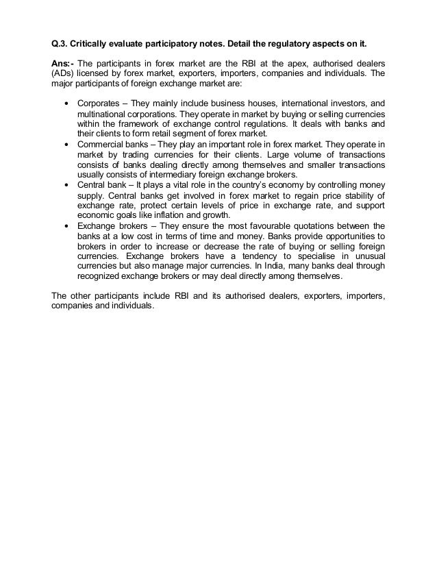 Forex regulation and control