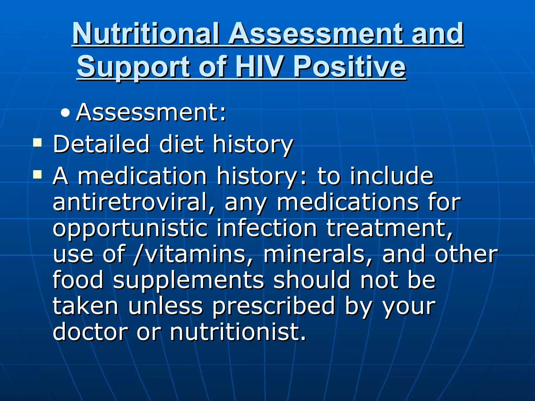 HIV and Nutrition | PPT