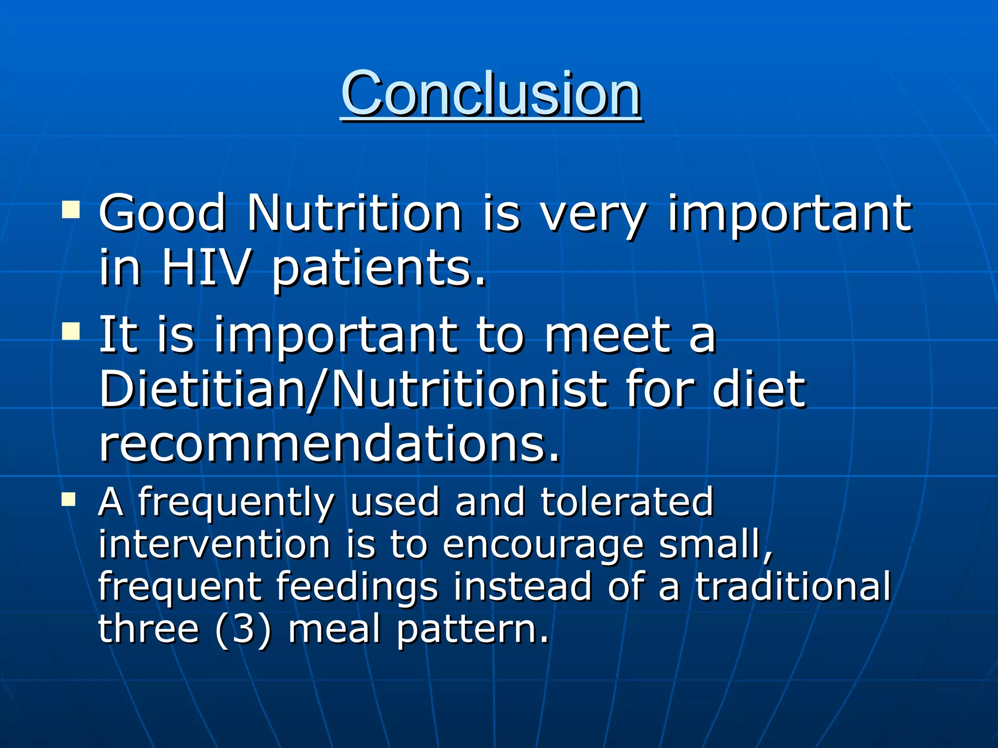HIV and Nutrition | PPT