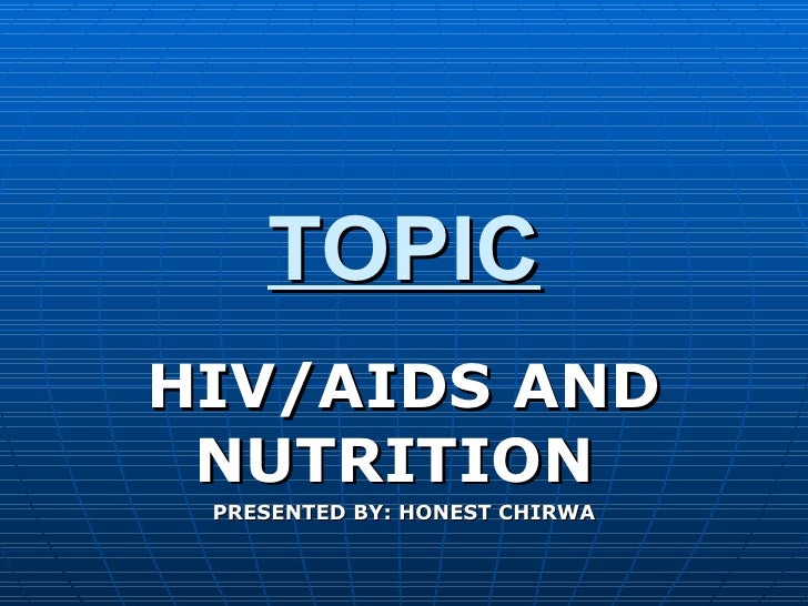 HIV and Nutrition
