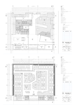 DRAWING NUMBER DRAWING STATUS
DRAWN BY CHECKED BY
SCALE (@A1)
DATE
BOUVERIE STCARLTON, MELBOURNE
REV DESCRIPTION DATE
LARS ERIK ELSETH
E s3478794@student.rmit.edu.au
P +61 449 603 993
MARNIE NEWTON
E s3285859@student.rmit.edu.au
P +61 401 422 376
5, DESIGN HUB, CARLTON VIC 3000
SHEET
CLIENT
PROJECT
1601
RMIT ARCHITECTURE
DEPARTMENT
TENDER
ISSUE
NOT FOR
GROUND FLOOR PLAN
LE MN
A101
26/05/2016
1 : 50
COMPLETE
1
1
A302
A303
A301
1
GF+150
GF+450
GF+150
GF+150
GF+150
GF+150
GF+150
GF+150
GF+0
GF+0
GF+150
GF+150
GF+0
GF+150
GF+0
GF+150
GF+150
GF+450
GF+450
GF+150
GF+150
GF+150
98108775373200200380185
200
600
200196 373
352200
200373 373 200 373 2280 373 200 1136200
200382380375200171981046336
1673 830500
200
1990 503200
3412 914200
160
373
2977 7151100 600
200
300
1001001070503
1690100
865 516
830200
373 200 200 373
1673
373 373 200 600 2000 373 200 372373 200 758 90200441
481
200
200
464
5550
6464
1070
103 7992
112656
373
9595
551070
373
1070
730
1228101
919 100200
7301200
9182173
2913
200
920
100
4002
500
300
915100200
1086
325
1200
2418
1015
1659
465
5863821004
933
600
1748501
545200
3390
100
919
200
1100 1100
2684
600
1450
103
1008663
500
466
2683
300
200
7282
170
278
481
100
373373
100 4480
272
449
200 300
373 200 373 200 200 373
200
1379 1730 67259 200 200 373
3846
170
1598200 373 373
3301
98
728 100
29342
3450
500
302
325
500
200
200
65245322 9046
432
9109
645
30022002003821005736300538200373200
100
29215997
200373200373200
100
200373200
4121
240580
3638
2932100 503
200477
2300
1690
200373
200
477200
2692
200
735
1969
835
64
1200
3002683200
500
15102751255
5350
2547170100
200
2236
200
979
100
15361965500
184
300165100
462
2005786200
1714
501284100
162
828
100
100
600
10075915042001536
200373
200
325
200
200373
193820010876
1537
2239100960
200
343648518
325300
373
200141935701032241
200
2468146148491001678
699
324
325300
2871
20018672614810016320015214102001810
100
200373200
2185
200
914
200333200241600
200
200380200380
PC
D04
CT
D12
D04
D11D11
D04
D09
CO
D06
D08
PC
D08D08
CO
D08
D10
PC
D10
D10 D10 D10
D02 D02
D02
D01D01
D02
D02
D01D01D01
PC
PC PC
CT
CTCT
CT
CT
CT
CT
PC
CT
PC
CT
TL
CT
QUEENSBERRY ST
COMMS CUPBOARD
BOUVERIE ST
SHOWER SHOWER
CHANGEROOM
SHOWER SHOWER
REFUSE STORAGE
CAFE
SEATING
BIKE PARKING
KITCHEN
LOBBY
RETAIL
SPACE
RETAIL
STORAGECLEANERS
STORAGE
FIRE CONTROL
ROOM
FIRE
ESCAPE
STAIRS
6 m²
LOADING BAY
MALE
TOILET
FEMALE
TOILET
AIRLOCK
ACESS.
TOILET
11 m²
BIKE PARKING
7 m²
MECHANICAL RISER
34 m²
2 m²2 m²2 m²
12 m²
13 m²
4 m²
2 m² 2 m²
8 m²
4 m²
53 m²
14 m² 6 m²
10 m²
88 m²
12 m²
22 m²
13 m²
81 m²
BIKE PARKING
BIKE PARKING
BIKE PARKING
FIRE STAIRS
CHANGEROOM
SHOWER
DN
UP
UP
UP
5
4
3
2
1
A B C D
You created this PDF from an application that is not licensed to print to novaPDF printer (http://www.novapdf.com)
BKLUX AIB 218 LED 2x18W LED INDUSTRIAL BATTEN EVOLUTION50 SUSPENDED
TR
TH
DOOR INT DBL_FLUSH 115X2110MM
MR
CURTAIN WALL EXTERIOR GLAZING FIRE RATED 120MIN TPG PILKINGTON PYROSTOPW02
HAND RAIL 1
D11
D01
WB
PC
CONCRETE
STEEL GRATE
D03
MIRROR
DOOR EXT DBL_FLUSH 115X2110MM
CUPBOARD DOORS
SHOWER CUBICAL DOOR
WASH BASIN
DOOR INTSGL 810X2110MM
ELECTRICAL SERVICE TRACKS
D12
D02
FIXED SINGLE GLAZED WINDOW
POLISHED CONCRETE
CONCRETE
TRANSLUCENT POLARISED FACADE
GS
TOILET CUBICAL DOOR RAISED
GLAZING TYPES
SG
D09
CONSTRUCTION TYPES
URINAL
D05
STEEL
ALUMINIUM
BATHROOM FIXTURES
DOOR TYPES
TOILET BOWL
FIRE DOOR INTSGL 810X2110MM
FINISHES
PAINTED PLASTER BOARD
HAND DRYER
FIRE DOOR INTSGL 910X2110MM
SMARTFORM LED BPS460-462-464 SUSPENDED PANNEL
TERRICOTTA TILES
FOUR PANNEL ENTRY SLIDING DOOR
W01
D04
CERAMIC TILES
CO
S
TP
W03
TL
D06
D08
D07
CURTAIN WALL EXTERIOR GLAZING
PP
CT
FIRE DOOR EXT DBL_FLUSH 115X2110MM
TT
GALVANISED STEEL PLATE
D10
HAND RAIL 2
TOILET PAPER ROLL HOLDER
TIMBER LAMINATE
THERMISTAT
TB
DOOR INTSGL 1010X2110MM
1 GANG SWITCH
SMARTFORM LED BPS460-462-464 SUSPENDED PANNEL
DOOR INTSGL 910X2110MM
HD
HR1
UR
ELECTRICAL FIXTURES
HR2
DRAWING NUMBER DRAWING STATUS
DRAWN BY CHECKED BY
SCALE (@A1)
DATE
BOUVERIE STCARLTON, MELBOURNE
REV DESCRIPTION DATE
LARS ERIK ELSETH
E s3478794@student.rmit.edu.au
P +61 449 603 993
MARNIE NEWTON
E s3285859@student.rmit.edu.au
P +61 401 422 376
5, DESIGN HUB, CARLTON VIC 3000
SHEET
CLIENT
PROJECT
1601
RMIT ARCHITECTURE
DEPARTMENT
TENDER
ISSUE
NOT FORTYPICAL FLOOR PLAN
MN LE
A102
26/05/2016
1 : 50
COMPLETE
D02
D11
TL
D01
D08
D05
PC
TL
3
A401
TL
CT
D08
D11
D02
TL
D01
TL
TL
CO
D08
D11
D08
TL
CT
D02
CT
PC
TL
CT
D02
CT
FFL
FFL
FFL
FFL
FFL
FFL
FFL
FFLFFL
FFL
FFL
FFL
FFL
FFL
FFL
FFL
FEMALE
TOILET
1m²
COMMS CUPBOARD
KITCHEN
9 m²
WORKSTATIONS
35 m²
9 m²
CENTER WING
12 m² 51 m²
65 m²
24 m²
5m²
9 m²
8 m²
EAST
WING
MEETING
SPACE
WEST WING
RECEPTION
25 m²
MAIN
STAIRS
AIRLOCK
LOBBY
ACCESS.
TOILET
MEETING
SPACE
12 m²
4 m²
COMMS CUPBOARD
14 m²
AIR-
LOCK
41 m²
FIRE
ESCAPE
STAIRS
COMMS CUPBOARD
MALE
TOILET
DN
UP
DN
DN
PRINT STATION
PRINT STATION
PRINT STATION
CENTRAL
HIVE
5
4
3
2
A B C
1
D
A302
1
1
A301
A303
1
5016301001779
100
10033902005350
1465
545
200915701315
1500
20012702002560
447
200
50
2001666
487
699
4060
571
60
7305464
4668
11001450
600
492
1938
11001135
5850
7301950
600
2683
8401075
5666
12001086
2921
200
200
809361
1200919
5997
60013948
6516
14433
6008284
5330
600
36
2931
4016
164
3341562
18691
8635955
300
165
54
454
2201
6008400
200
100
325
200
6002777
382
40454
100
1345
1697
6095 200
600
5600
2300 200
8311
5350 200
325
600
70
100
968 50
600
918 50
148
5896
1404 100
9109
460 1319
5550
600
1002
100 1630
9046
52 1570
371
3001701001570
1361
201
156017598487
BKLUX AIB 218 LED 2x18W LED INDUSTRIAL BATTEN EVOLUTION50 SUSPENDED
TR
TH
DOOR INT DBL_FLUSH 115X2110MM
MR
CURTAIN WALL EXTERIOR GLAZING FIRE RATED 120MIN TPG PILKINGTON PYROSTOPW02
HAND RAIL 1
D11
D01
WB
PC
CONCRETE
STEEL GRATE
D03
MIRROR
DOOR EXT DBL_FLUSH 115X2110MM
CUPBOARD DOORS
SHOWER CUBICAL DOOR
WASH BASIN
DOOR INTSGL 810X2110MM
ELECTRICAL SERVICE TRACKS
D12
D02
FIXED SINGLE GLAZED WINDOW
POLISHED CONCRETE
CONCRETE
TRANSLUCENT POLARISED FACADE
GS
TOILET CUBICAL DOOR RAISED
GLAZING TYPES
SG
D09
CONSTRUCTION TYPES
URINAL
D05
STEEL
ALUMINIUM
BATHROOM FIXTURES
DOOR TYPES
TOILET BOWL
FIRE DOOR INTSGL 810X2110MM
FINISHES
PAINTED PLASTER BOARD
HAND DRYER
FIRE DOOR INTSGL 910X2110MM
SMARTFORM LED BPS460-462-464 SUSPENDED PANNEL
TERRICOTTA TILES
FOUR PANNEL ENTRY SLIDING DOOR
W01
D04
CERAMIC TILES
CO
S
TP
W03
TL
D06
D08
D07
CURTAIN WALL EXTERIOR GLAZING
PP
CT
FIRE DOOR EXT DBL_FLUSH 115X2110MM
TT
GALVANISED STEEL PLATE
D10
HAND RAIL 2
TOILET PAPER ROLL HOLDER
TIMBER LAMINATE
THERMISTAT
TB
DOOR INTSGL 1010X2110MM
1 GANG SWITCH
SMARTFORM LED BPS460-462-464 SUSPENDED PANNEL
DOOR INTSGL 910X2110MM
HD
HR1
UR
ELECTRICAL FIXTURES
HR2
 