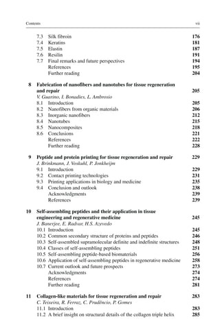 Peptides and Proteins as Biomaterials for Tissue Regeneration and ...
