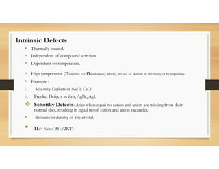 Intrinsic and extrinsic defects | PDF