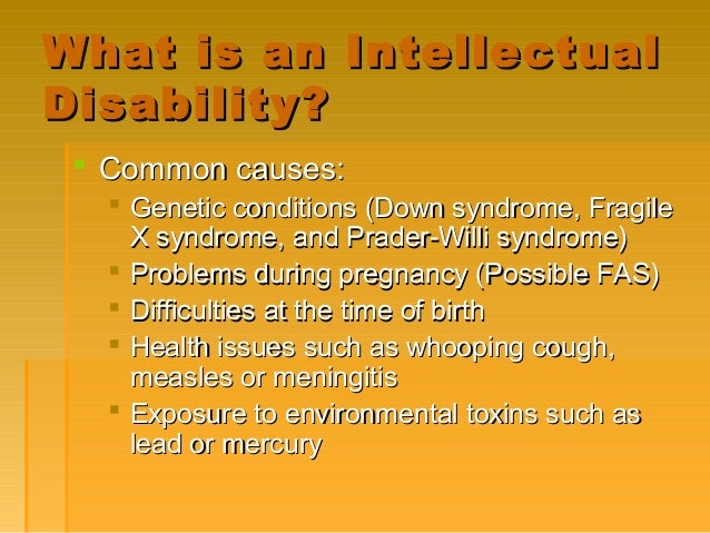 What is a list of disabilities?
