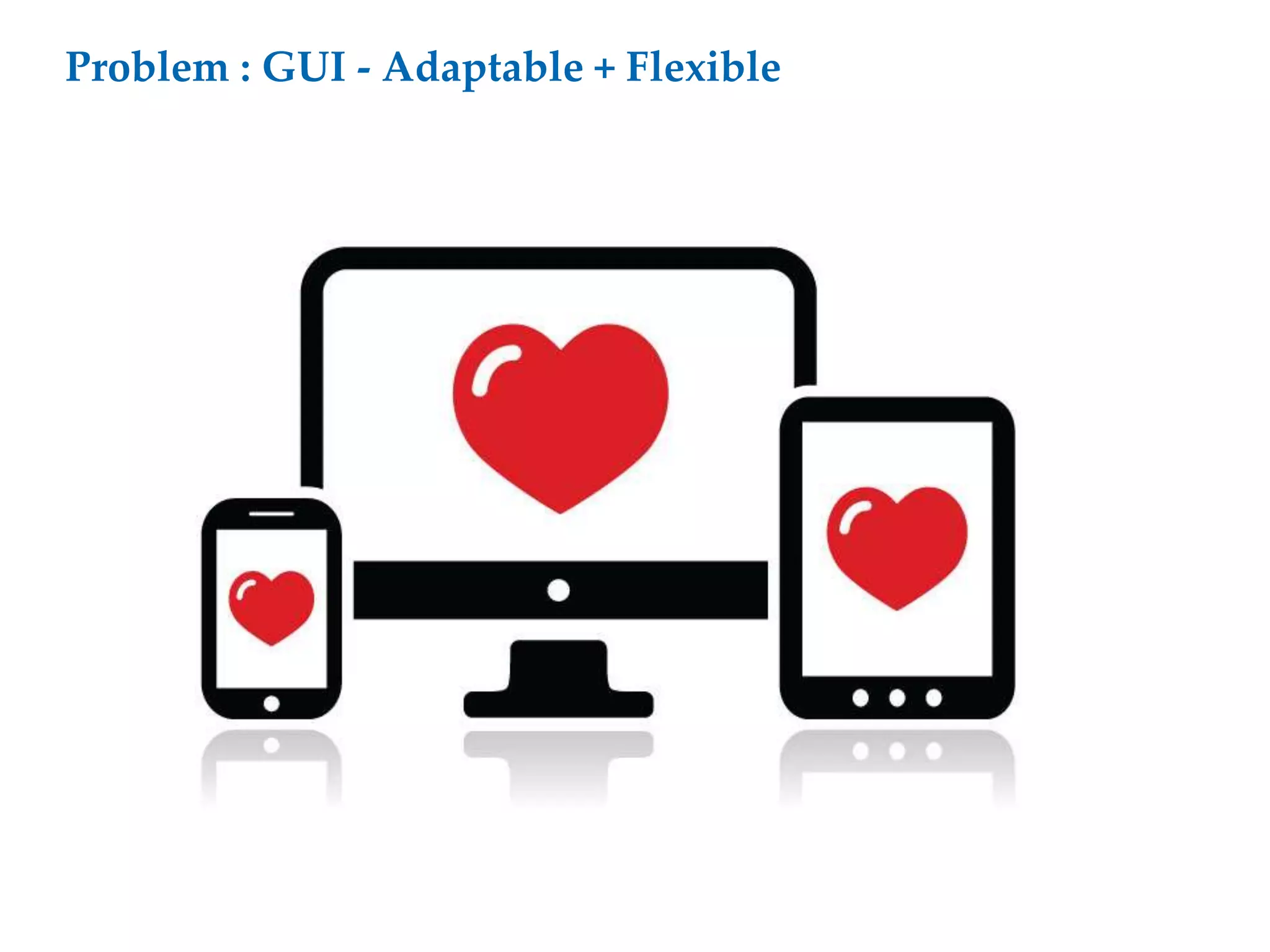 Problem : GUI - Adaptable + Flexible
 
