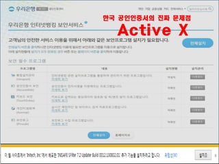 24
Active X
한국 공인인증서의 진짜 문제점
 