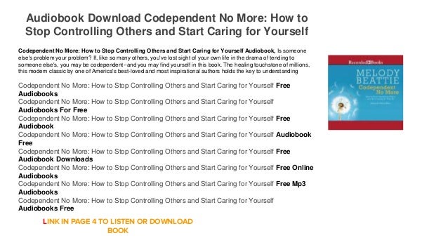 Audiobook Download Mp3 Free Codependent No More How To Stop Controll