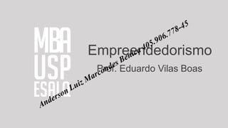 Empreendedorismo
Prof. Eduardo Vilas Boas
 
