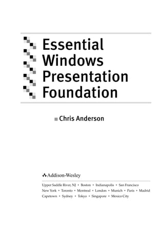 Essential Windows Presentation Foundation Chris Anderson | PDF