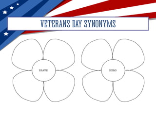 VETERANS DAY SYNONYMS
BRAVE HERO
 