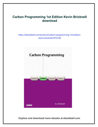 Carbon Programming 1st Edition Kevin Bricknell | PDF