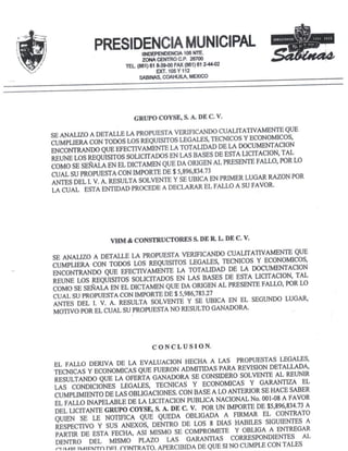 Fallo no.1 Edificio de Bellas Artes 2009
