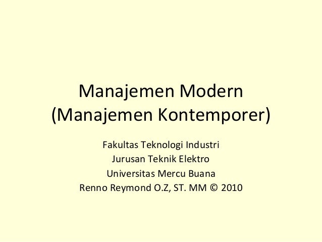 48697359 Modul 12 Tm Manajemen Kontemporer