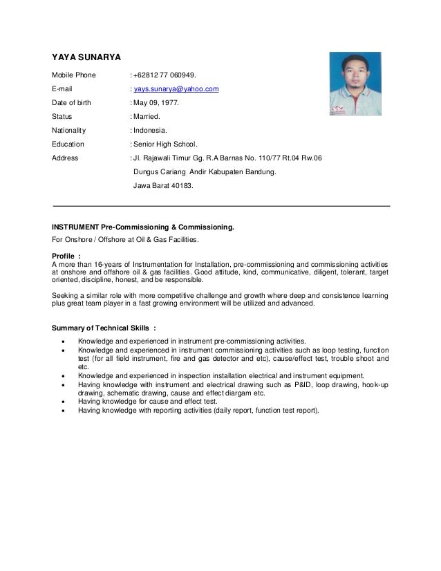 Yaya Sunarya Cv - 