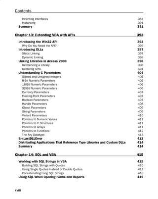 Access 2003 Vba Programmers Reference Patricia Cardoza Teresa Hennig | PDF
