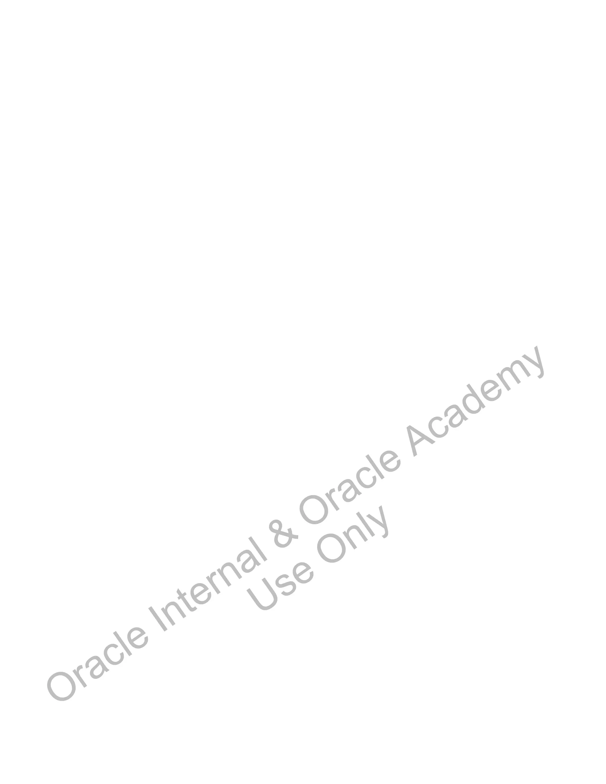 Oracle Internal &
Oracle Academy
Use Only
 