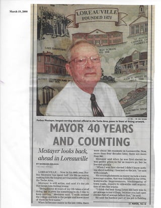 The DI - Loreauville Mayor 40 Years and Counting
